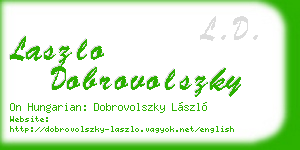 laszlo dobrovolszky business card