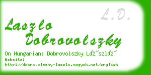 laszlo dobrovolszky business card